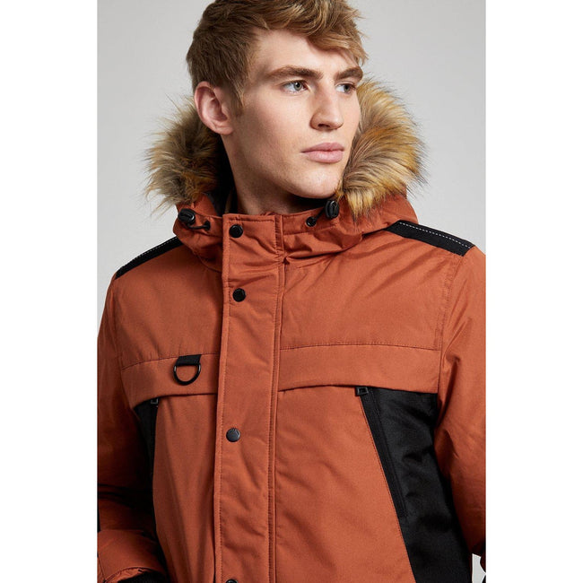 Orange - Side - Burton Mens Fern Regular Parka