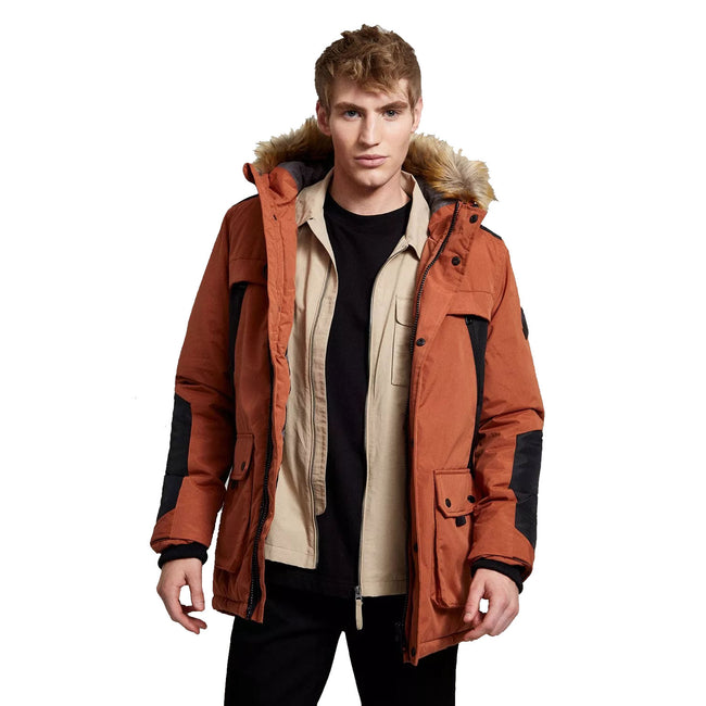 Orange - Front - Burton Mens Fern Regular Parka