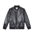 Black - Front - Burton Mens Leather Effect Bomber Jacket