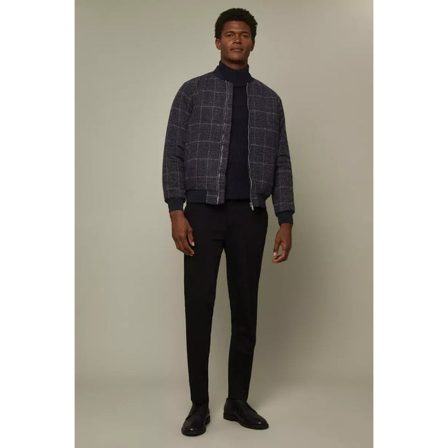 Navy - Lifestyle - Burton Mens Checked Wool Bomber Jacket