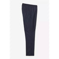 Navy - Side - Burton Mens Pinstripe Drawstring Slim Pants