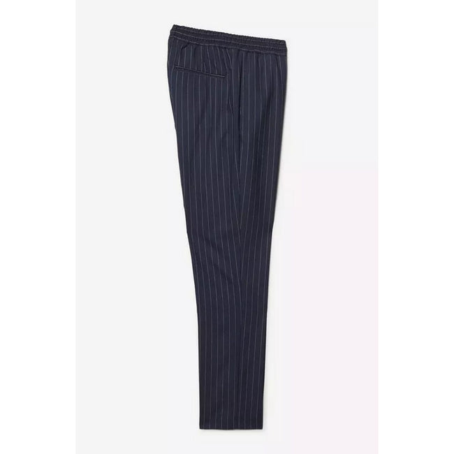 Navy - Side - Burton Mens Pinstripe Drawstring Slim Pants