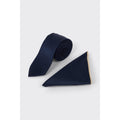 Navy - Side - Burton Mens Patterned Tie Set