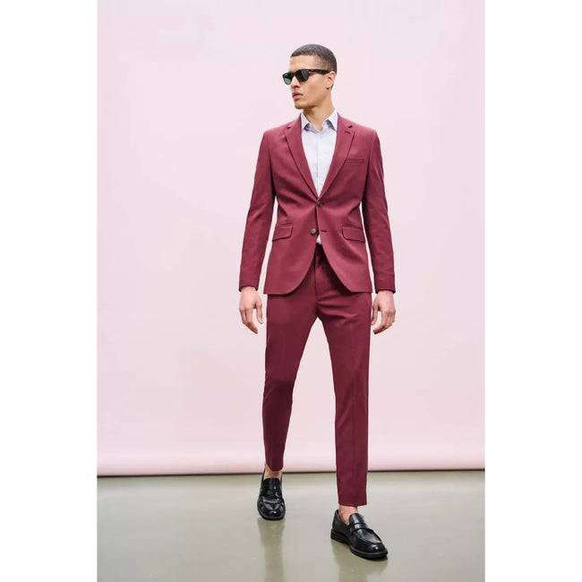 Burgundy - Lifestyle - Burton Mens Skinny Suit Jacket