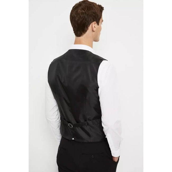 Black - Back - Burton Mens Plus And Tall Tailored Vest