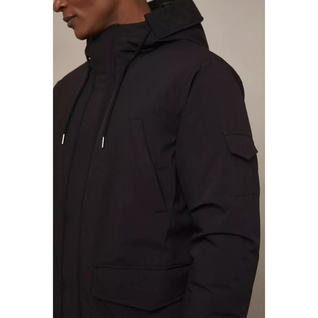 Black - Side - Burton Mens Hooded Padded Parka