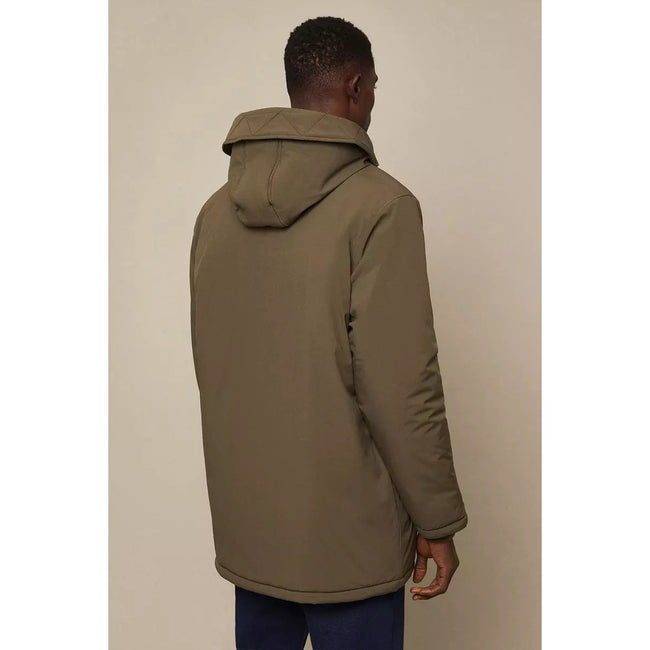 Khaki - Back - Burton Mens Hooded Padded Parka