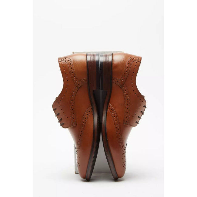 Tan - Side - Burton Mens Leather Brogues
