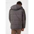 Charcoal - Back - Burton Mens Contrast Panel Puffer Jacket