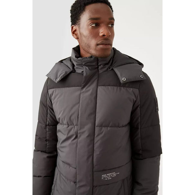 Charcoal - Side - Burton Mens Contrast Panel Puffer Jacket
