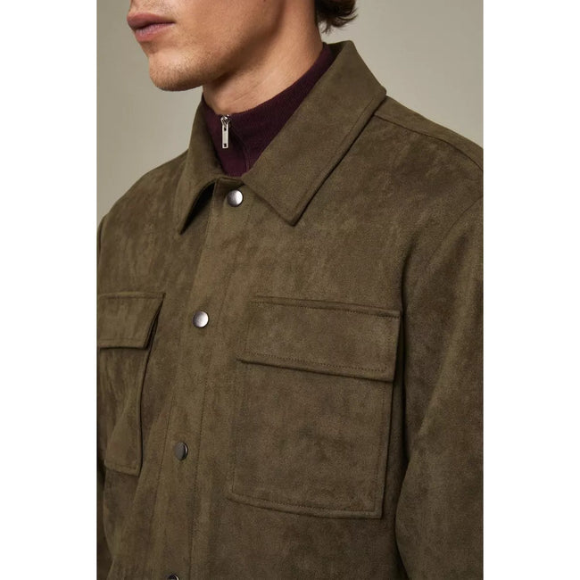Khaki - Side - Burton Mens Suedette Regular Overshirt