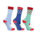 Navy-Blue-Green - Front - Hy Childrens-Kids Character Christmas Socks