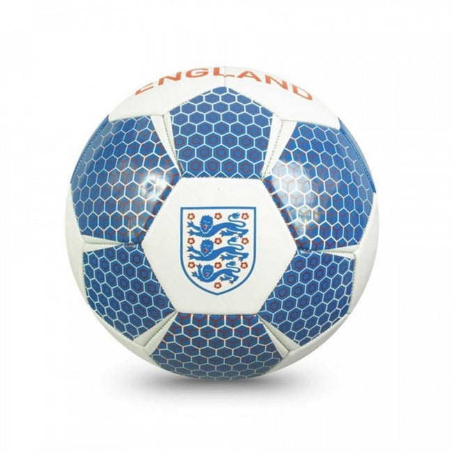 White-Blue-Red - Front - England FA Three Lions Soccer Ball
