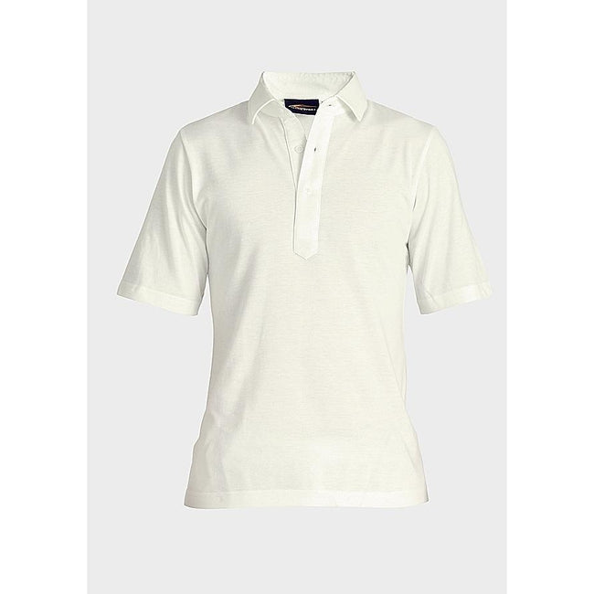 White - Front - Falcon Mens Half-Sleeved Cricket Shirt