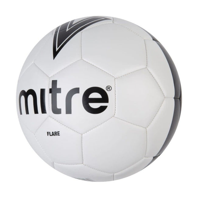 Black-White - Side - Mitre Flare Soccer Ball