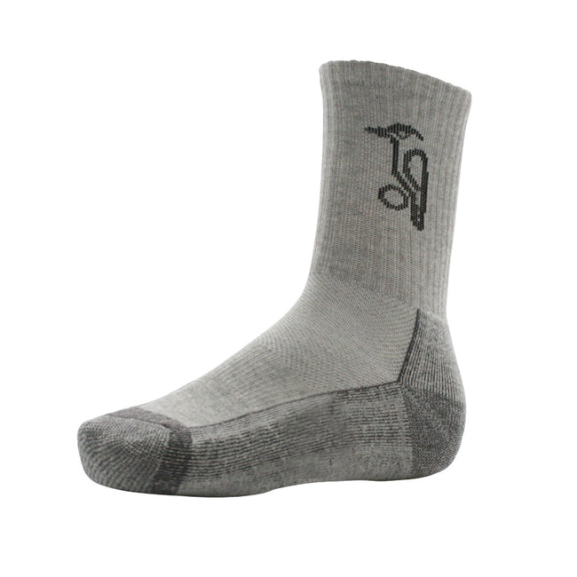 Gray - Front - Kookaburra Mens Cricket Socks