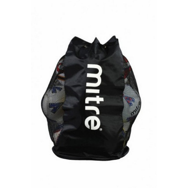 Black - Front - Mitre Mesh Football Bag