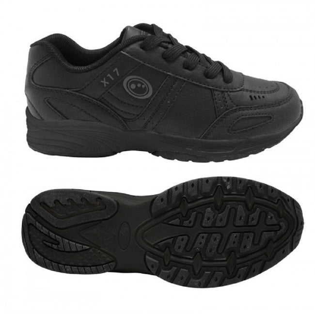 Black - Back - Optimum Childrens-Kids School Sneakers