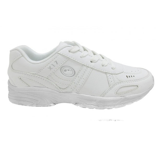 White - Front - Optimum Childrens-Kids School Sneakers