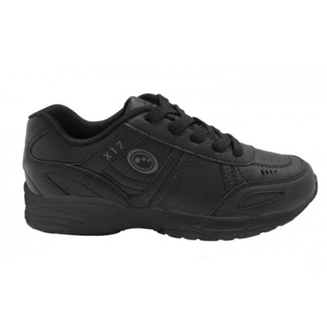 Black - Front - Optimum Childrens-Kids School Sneakers