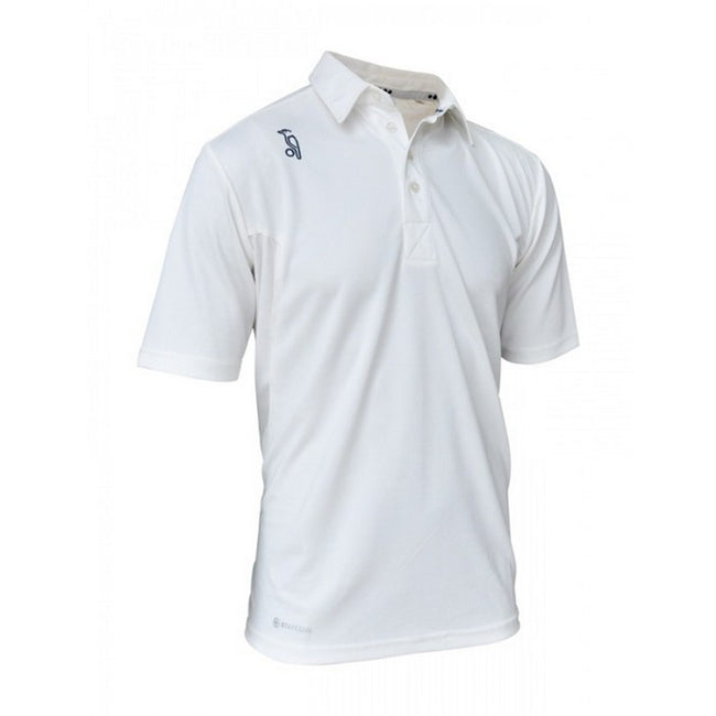 White - Front - Kookaburra Boys Pro Players Cricket Shirt