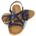 Blue - Lifestyle - Cipriata Womens-Ladies Alessia Crossover Strap Sandals