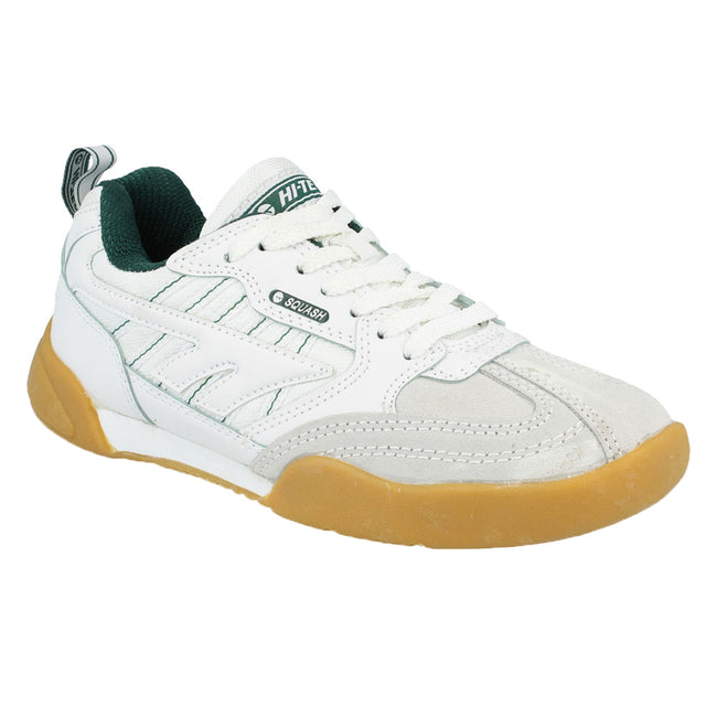 White - Lifestyle - Hi-Tec Mens Non Marking Squash Classic Leather Sneakers