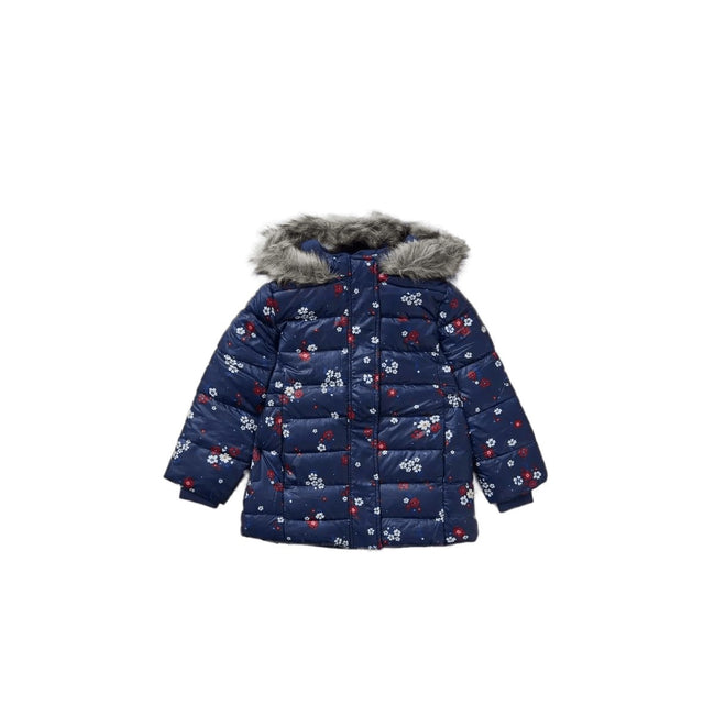 Blue - Front - Blue Zoo Girls Floral Padded Jacket