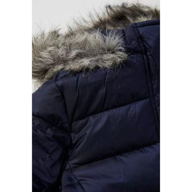 Navy - Pack Shot - Blue Zoo Girls Metallic Padded Jacket