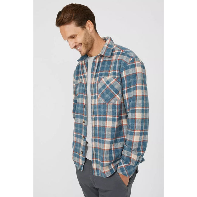 Orange - Lifestyle - Mantaray Mens Checked Overshirt
