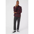 Dark Red - Lifestyle - Mantaray Mens Checked Overshirt