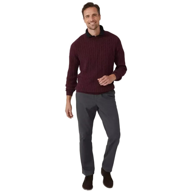Dark Grey - Front - Maine Mens Chinos