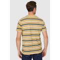 Sand - Back - Mantaray Mens Mini Stripe T-Shirt