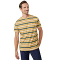 Sand - Front - Mantaray Mens Mini Stripe T-Shirt