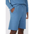 Airforce Blue - Side - Debenhams Mens Waffle Lounge Shorts