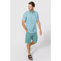 Blue - Pack Shot - Mantaray Mens Tetris Surfboard Shirt
