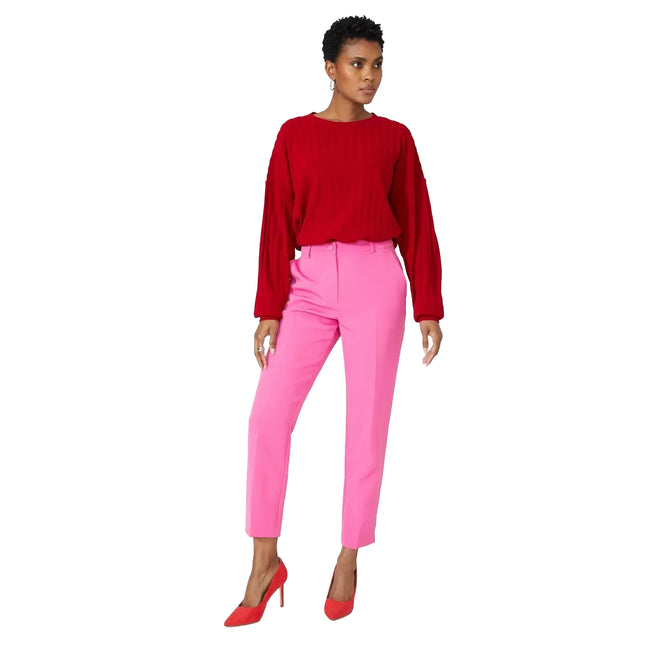 Red - Side - Principles Womens-Ladies Ribbed Oversized Sweater