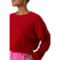 Red - Pack Shot - Principles Womens-Ladies Ribbed Oversized Sweater