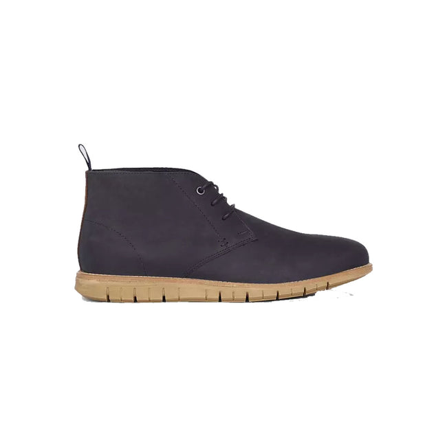 Navy - Front - Maine Mens Drayton Leather Chukka Boots