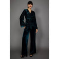 Teal - Lifestyle - Principles Womens-Ladies Devore Kimono Sleeve Blouse