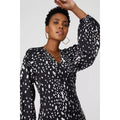 Black - Side - Principles Womens-Ladies Balloon Sleeve Blouse