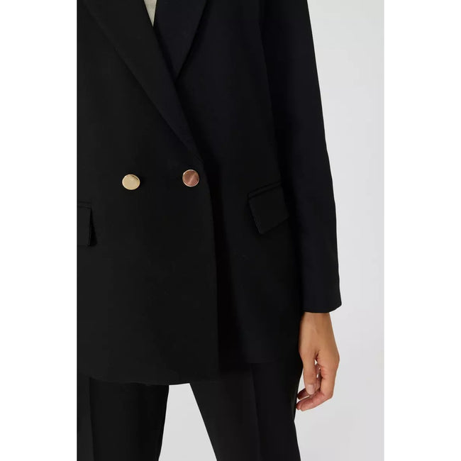 Black - Side - Principles Womens-Ladies Button Blazer