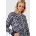 Navy - Side - Mantaray Womens-Ladies Floral Padded Jacket