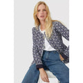 Navy - Pack Shot - Mantaray Womens-Ladies Floral Padded Jacket