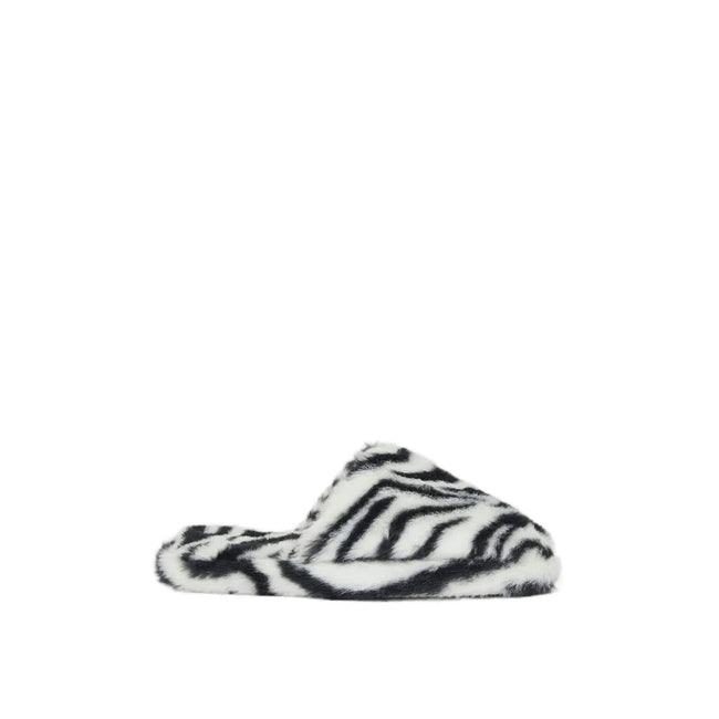 Monochrome - Front - Blue Zoo Girls Zebra Slippers