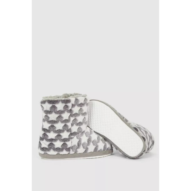 Gray - Side - Blue Zoo Boys Star Slipper Boots