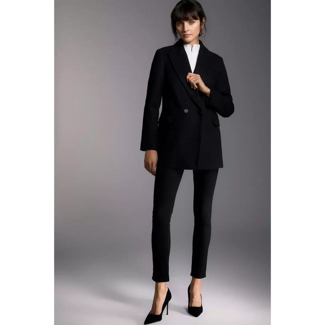 Black - Lifestyle - Principles Womens-Ladies Double-Breasted Tailored Blazer