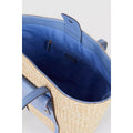 Natural - Side - Principles Polly Straw Pocket Shopper Bag