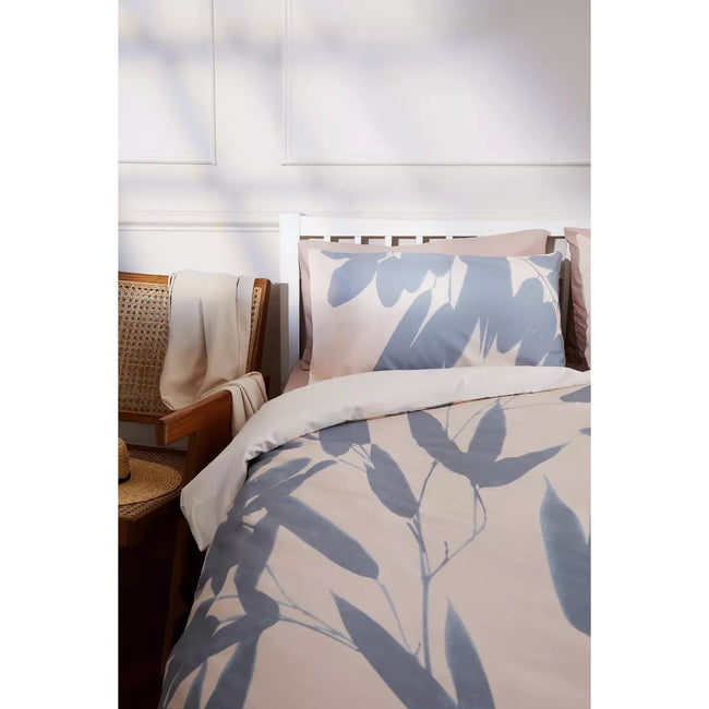 Cream-Gray - Side - Debenhams Isola Leaf Duvet Set