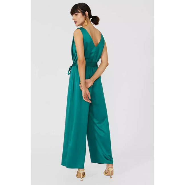 Green - Back - Principles Womens-Ladies Satin Jumpsuit